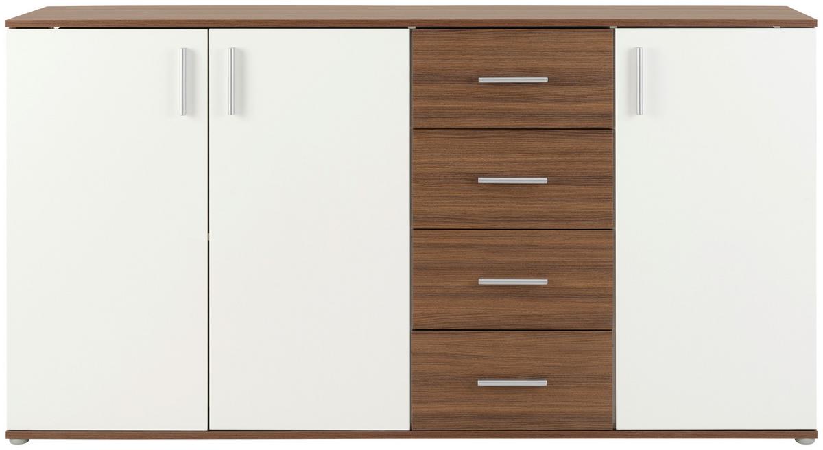 Komoda Ina 04 - barve aluminija/hrast artisan, Moderno, umetna masa/leseni material (175,8/94,8/38,3cm)