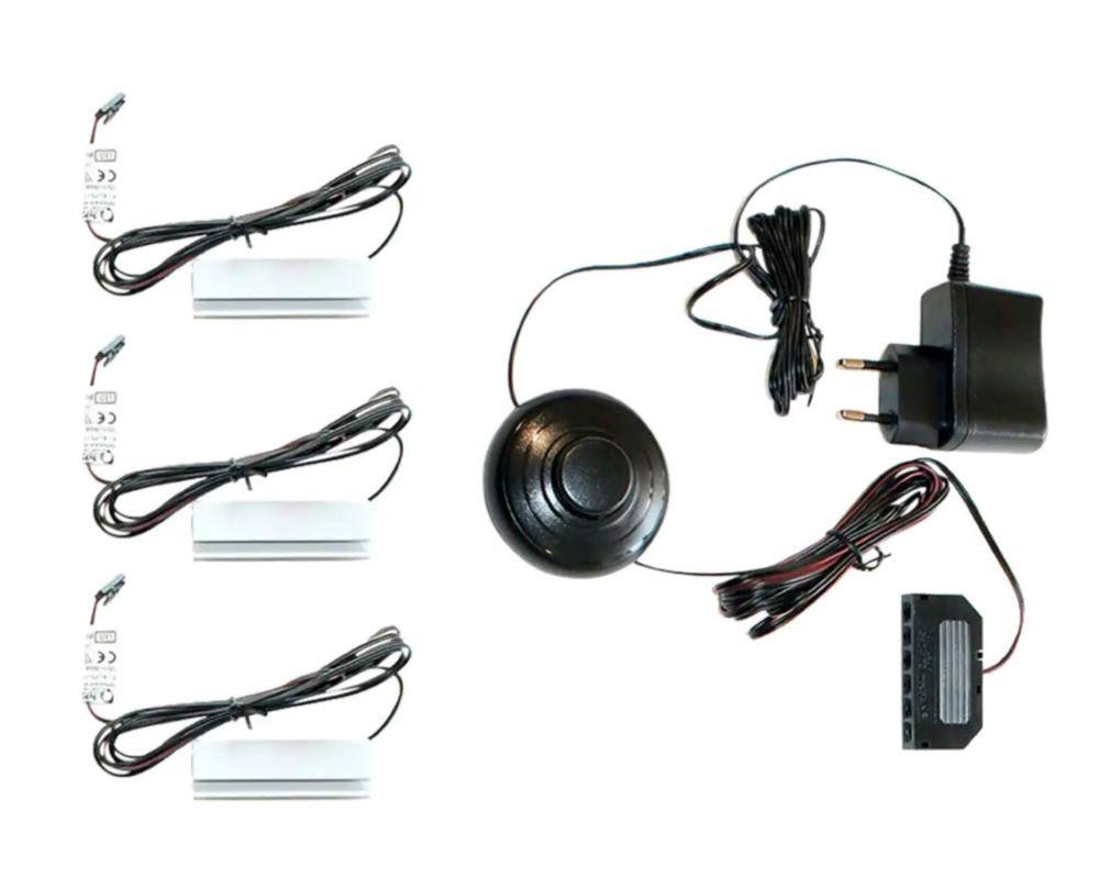 LED Leuchtmittel Kaltweiß 3er-Set - Schwarz, KONVENTIONELL, Kunststoff (10/8/5cm) - MID.YOU