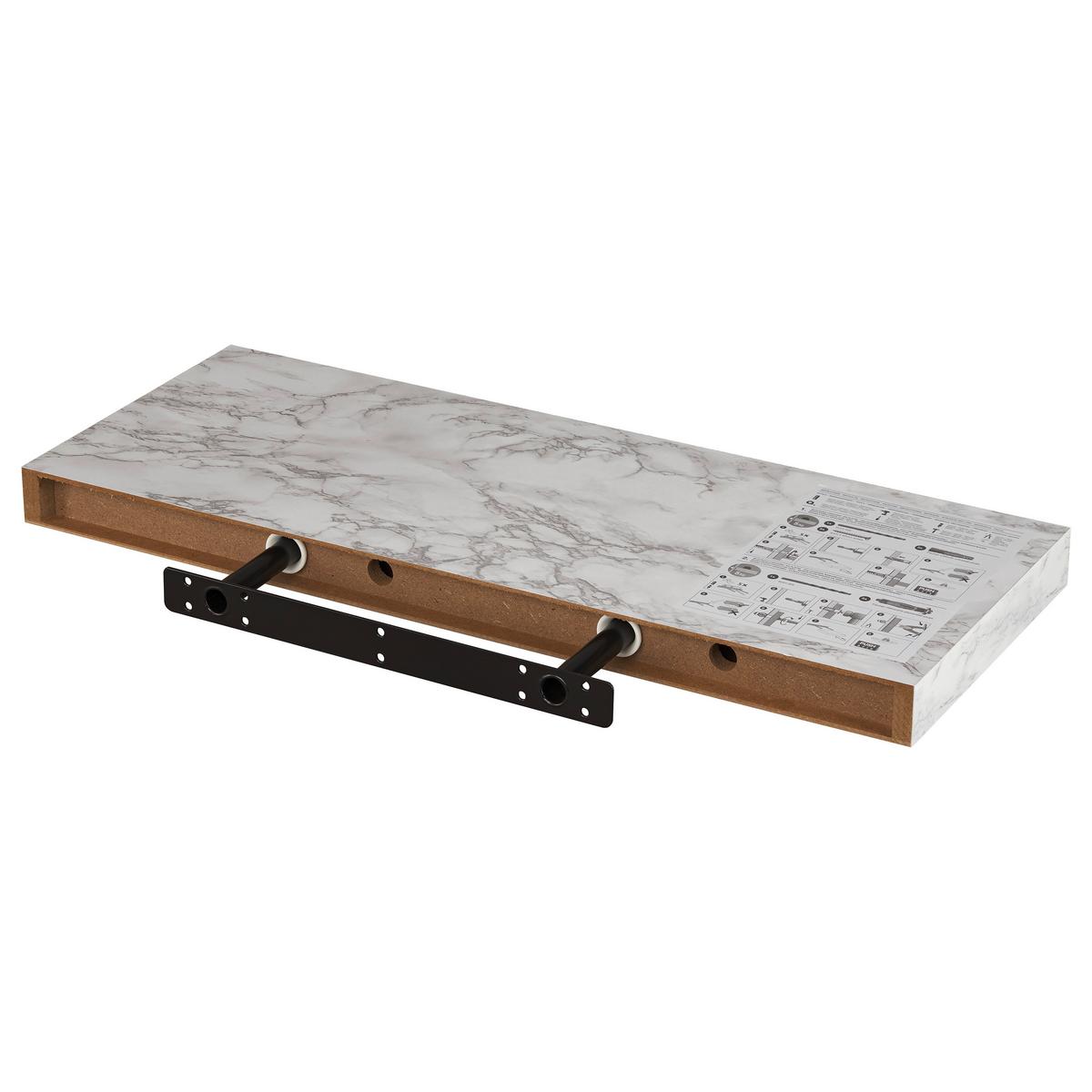 Wandboard Anja Hellgrau - Hellgrau, MODERN, Holzwerkstoff (60/3,8/23,5cm) - Mömax