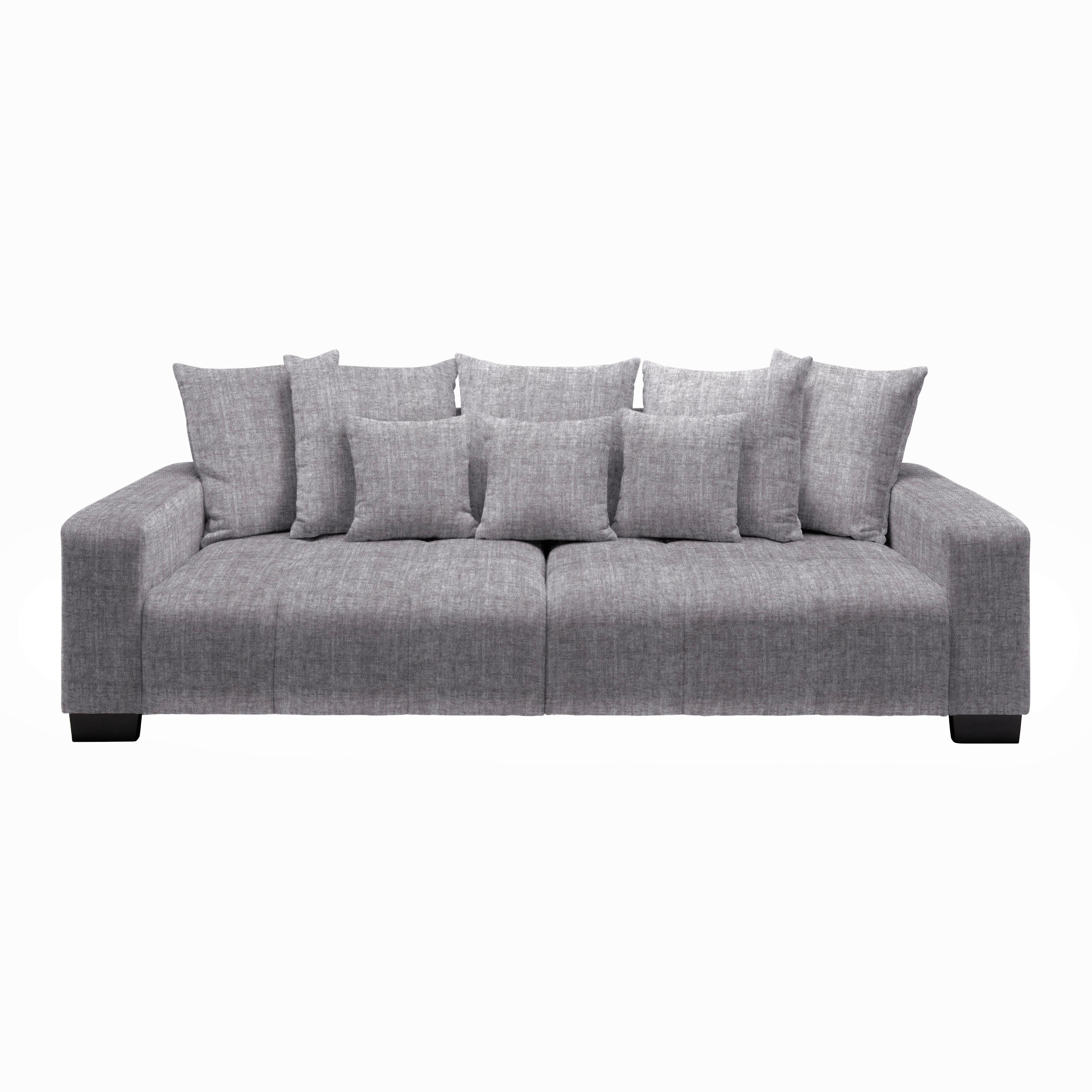 Bigsofa Silberfarben - Silberfarben/Schwarz, Modern, Holz (246/93/124cm) - Based