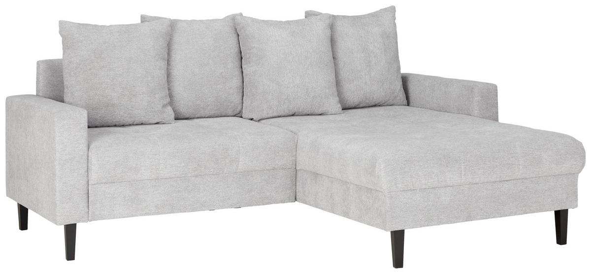 Wohnlandschaft Boston in Grau - Schwarz/Grau, KONVENTIONELL, Holz/Textil (215/92/160cm) - Based