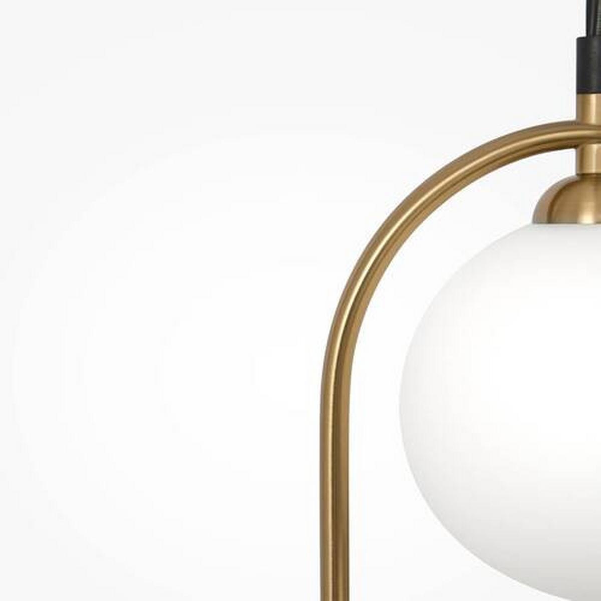 Pendelleuchte Ring Messingfarben max. 25 Watt - Messingfarben/Weiß, Trend, Glas/Metall (17/12/48cm) - MAYTONI