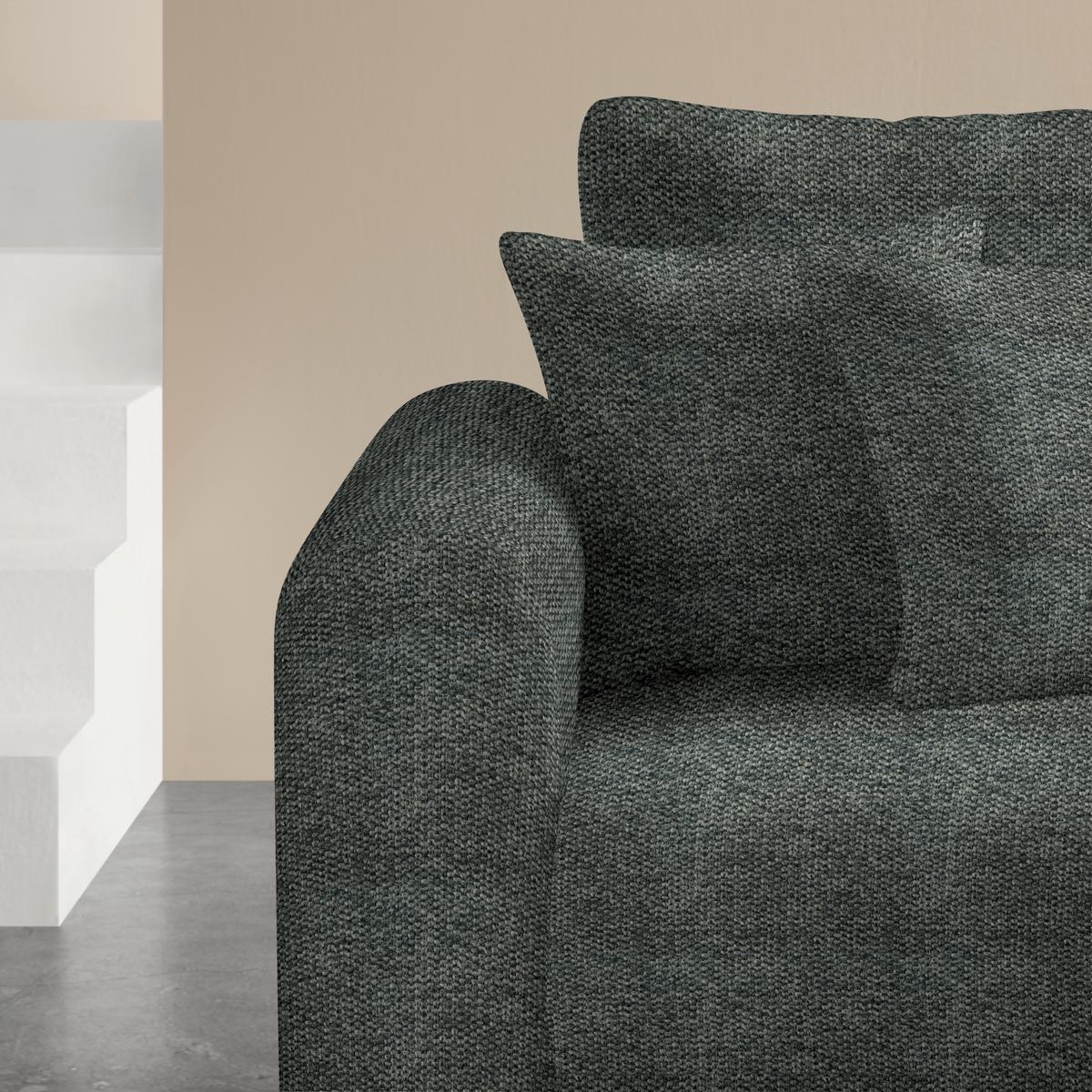 Kutna Garnitura Lille - boje grafita/svijetlo smeđa, Moderno, tekstil/drvo (232/110/156cm) - Best Price