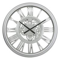 Zidni Sat 40cm Ricky - svetlosiva, Osnovno, staklo/plastika (40,5cm)