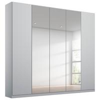 Dulap cu uși rotative ALABAMA - argintiu/gri deschis, Modern, material pe bază de lemn (226/229/54cm)