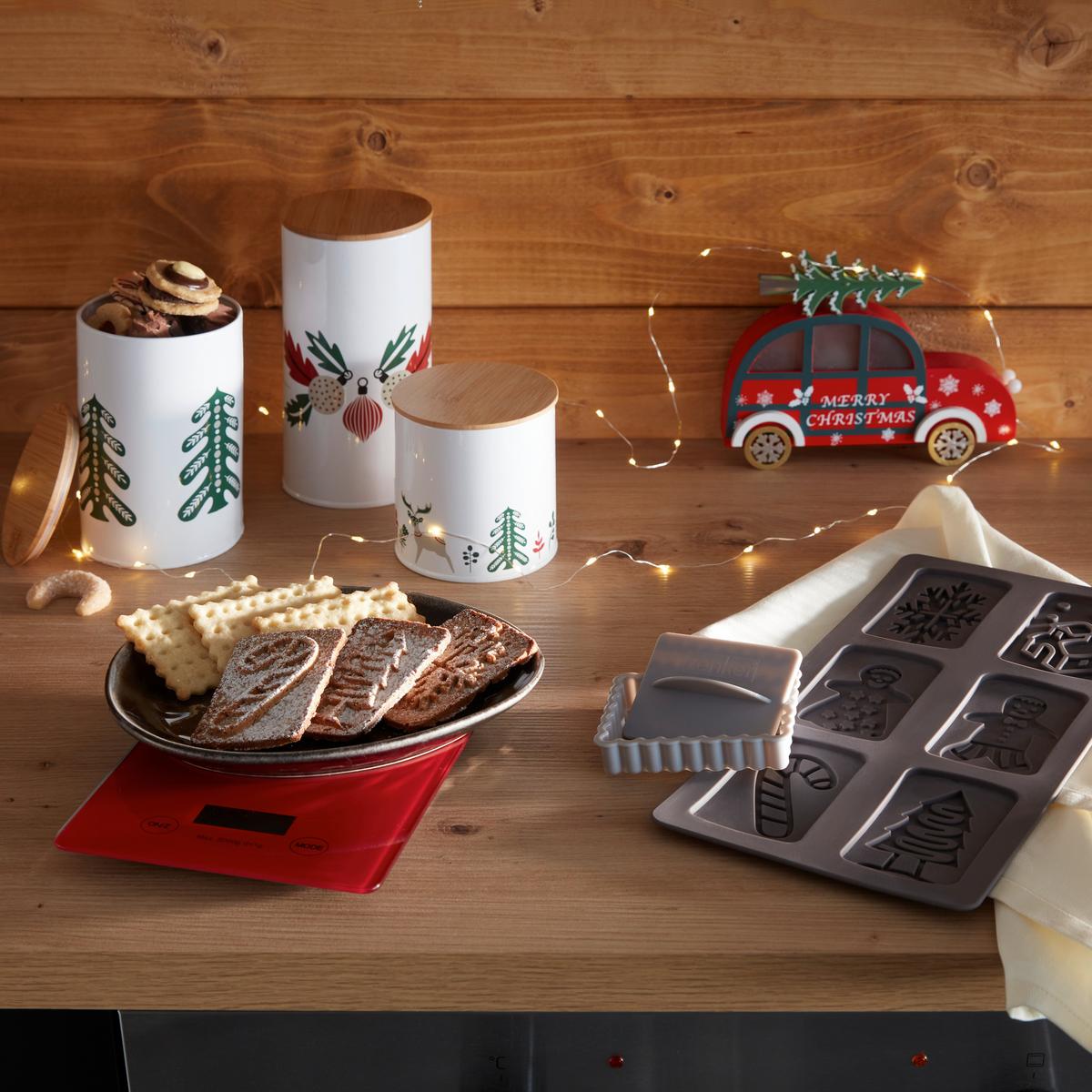 Konyhai Mérleg Christmas Fable - piros, Konventionell, műanyag/Üveg (22,4/15,7/1,9cm) - Modern Living