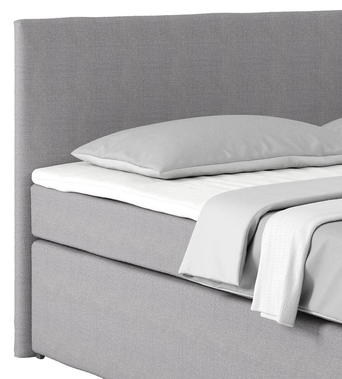Boxspring Krevet Nero - boje kroma/sivo-bež, Konvencionalno, tekstil/metal (180/200cm) - Best Price