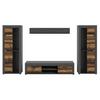 Serija Dnevnog Boravka Jam - siva/prirodne boje, Design, staklo/drvni materijal (310/159/35cm) - Modern Living