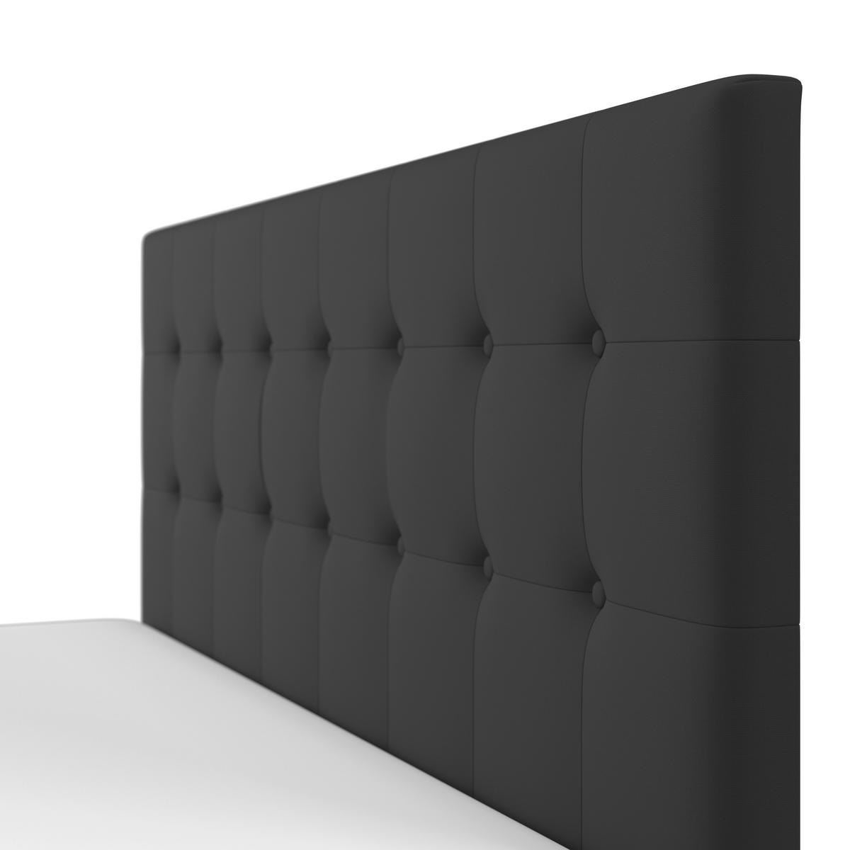 Polsterbett Frederico Schwarz ca. 180 x 200 cm - Schwarz, MODERN, Holz/Holzwerkstoff (180/200cm) - Bessagi Home