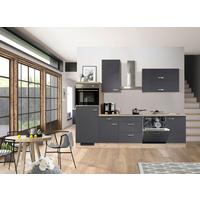 Blok Kuhinja S Aparatima G280-2321-000-Shadow - siva/boje oplemenjenog čelika, Moderno, drvni materijal/metal (280cm)