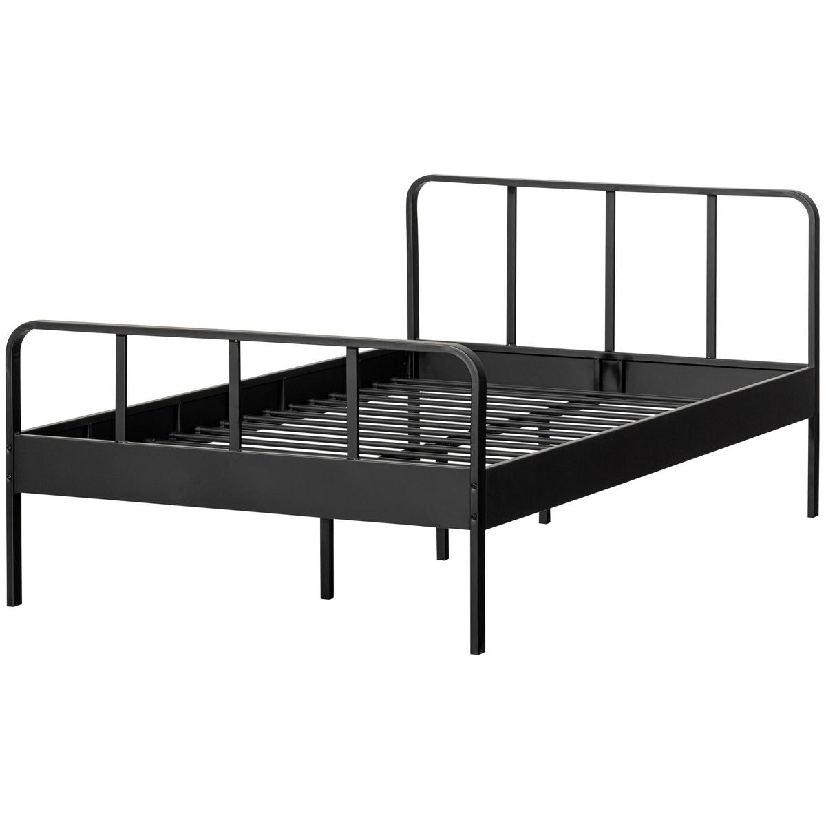Metallbett Mees Schwarz ca. 120x200 cm - Schwarz, Basics, Metall (120/200cm) - MID.YOU