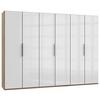 Ormar S Klasičnim Vratima Level 36a - boje hrasta/bijela visoki sjaj, Moderno, drvni materijal (300/216/58cm) - Modern Living