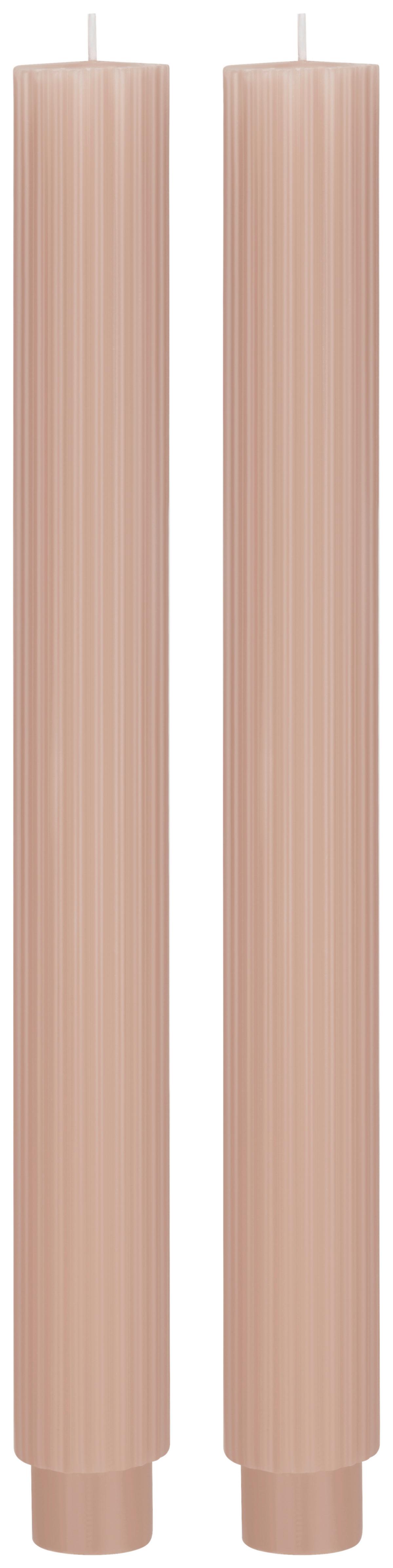 Stabkerze Diana Beige - Beige, Konventionell (2,8/26,5cm) - Mömax