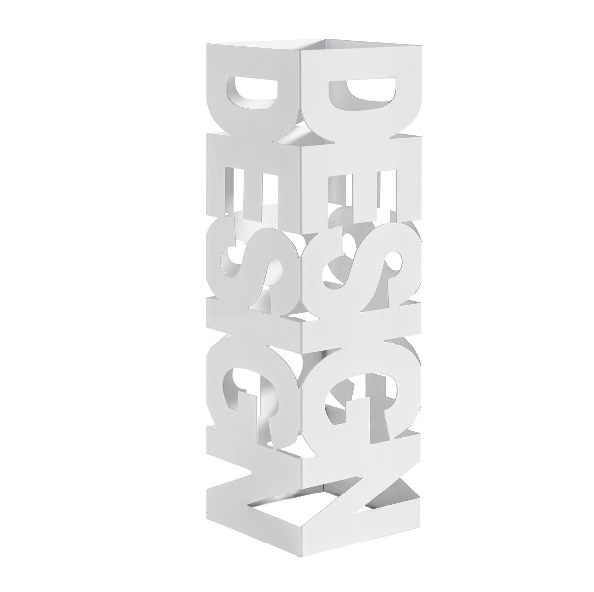STOJAK NA PARASOLE DESIGN - biały, Design, metal (16/48/16cm)
