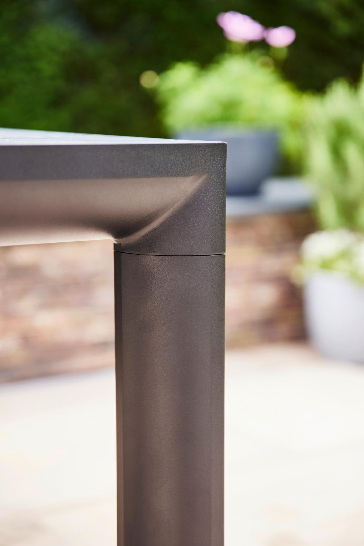 GARTENTISCHGRUPPE RENO SET + SILVA 7TLG - Anthrazit, MODERN, Keramik/Metall (100/88/220cm) - Siena Garden