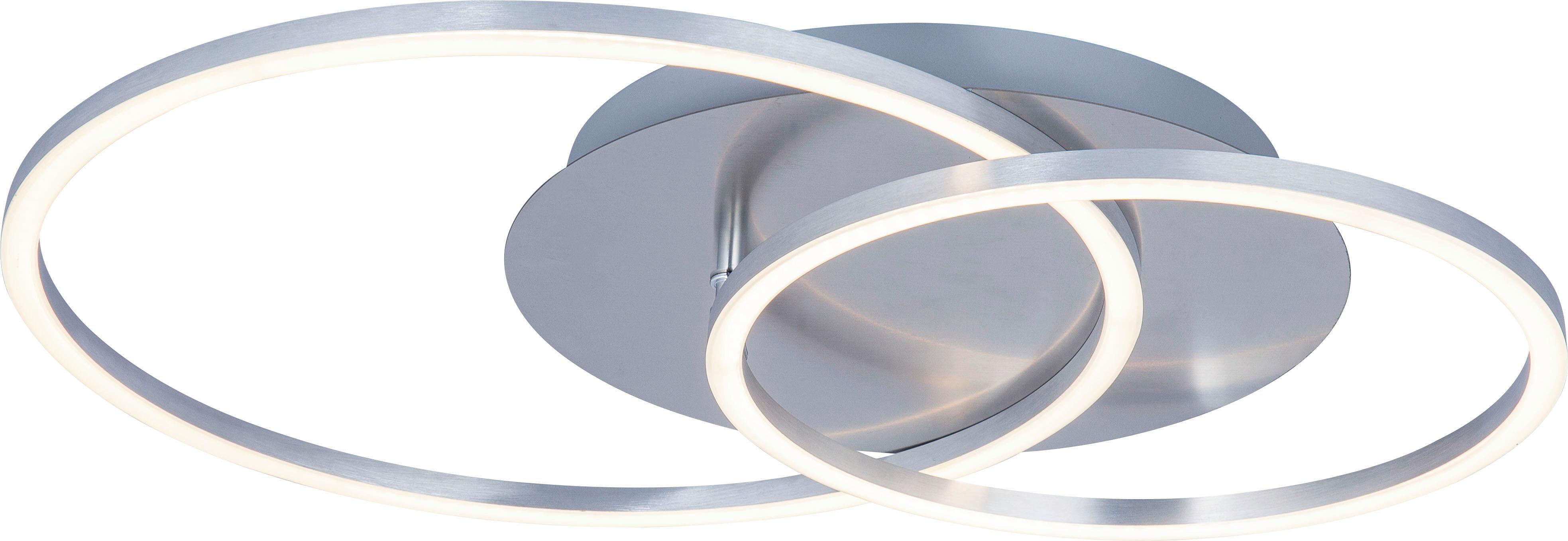 LAMPA SUFITOWA LED FONTANA *SBN* - kolor aluminiowy, Design, tworzywo sztuczne/metal (54,7/40/7cm) - Novel