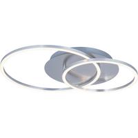 LAMPA SUFITOWA LED FONTANA *SBN* - kolor aluminiowy, Design, tworzywo sztuczne/metal (54,7/40/7cm) - Novel