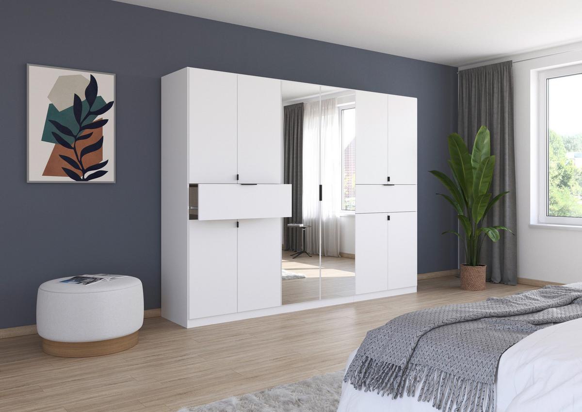 Ormar S Klasičnim Vratima Ticao - bijela/siva, Moderno, drvni materijal/metal (271/210/54cm) - Modern Living