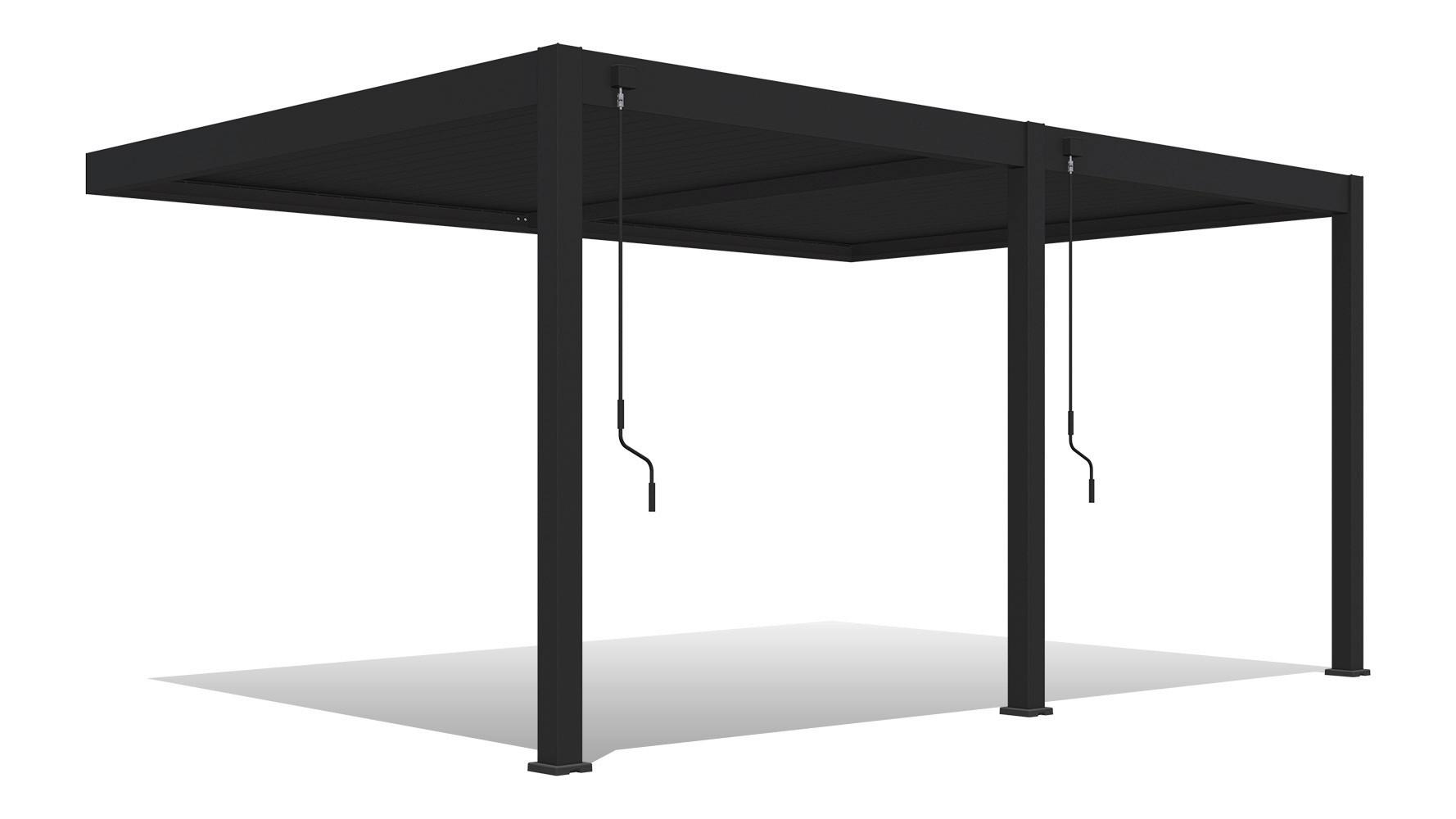PERGOLA DELUXE 3,6X5,3M ANTHRAZIT - Anthrazit, Basics, Metall (530/255/360cm) - Gardenson
