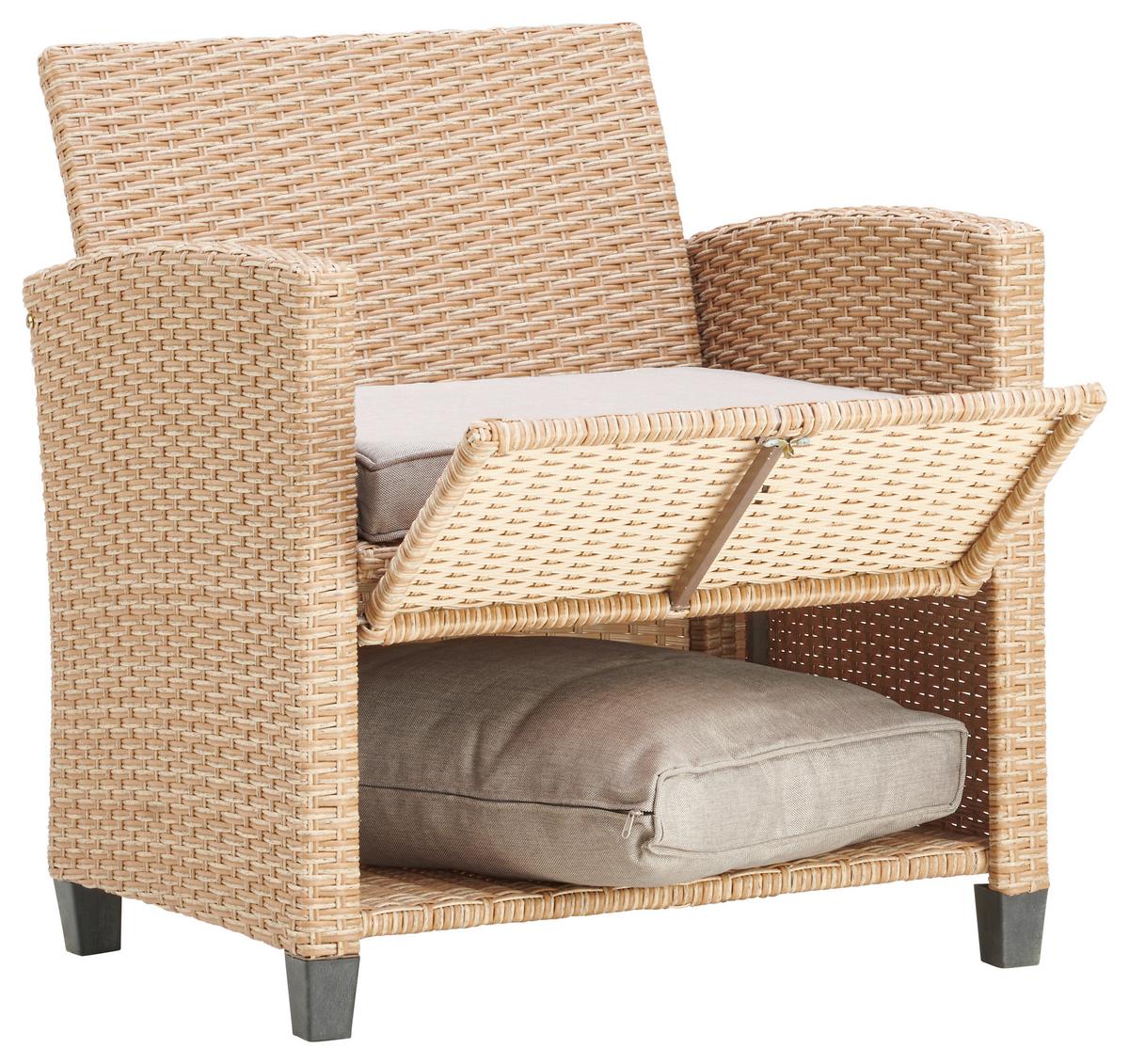 Lounge Garnitura Porto-multi, Svetlo Rjava, 6-Delni Set - svetlo rjava/siva, Moderno, umetna masa/tekstil (190/237cm) - Beldano