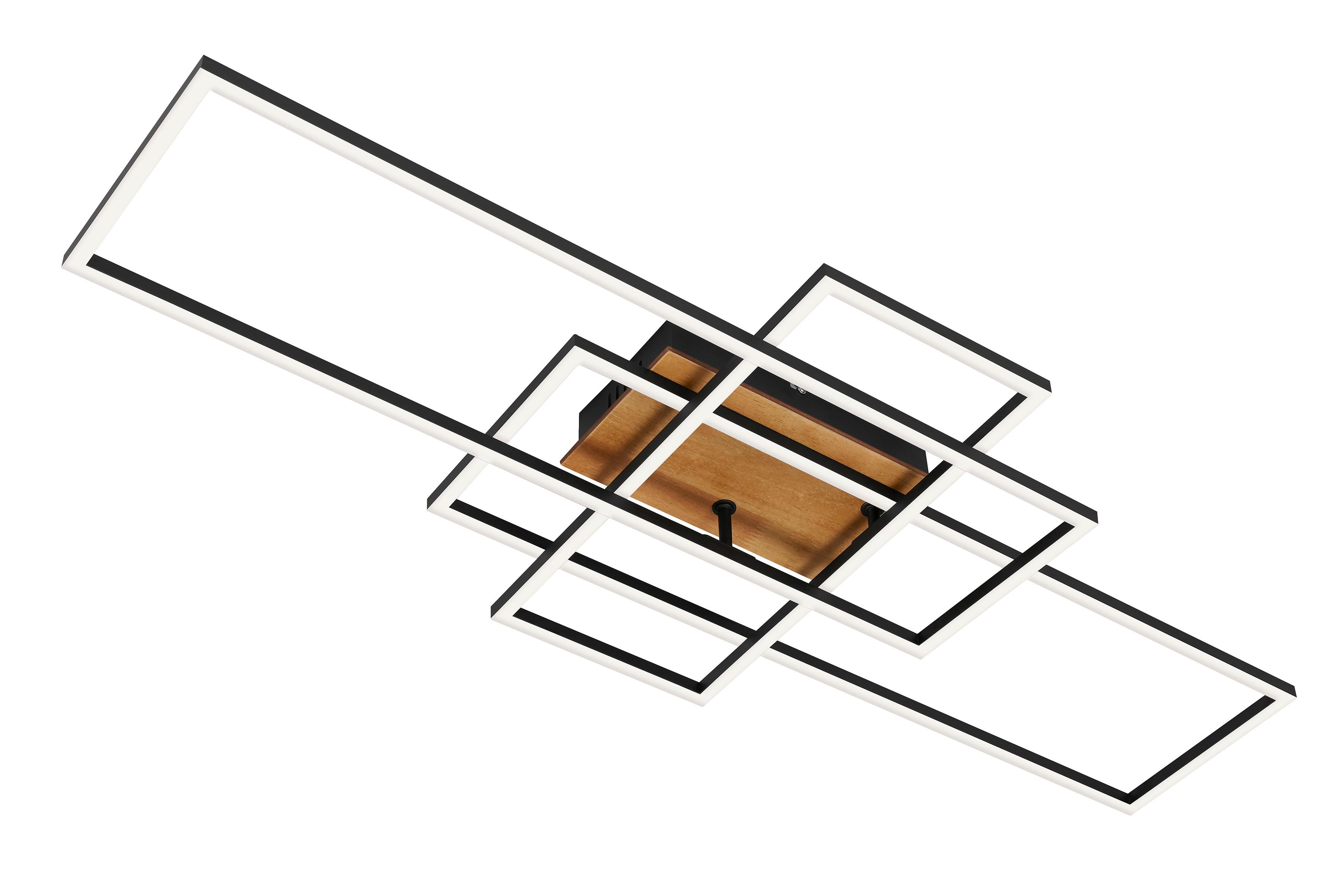 LAMPA SUFITOWA LED 3156-014 CCT LED - czarny, Design, metal/drewno (104/42/10,5cm)