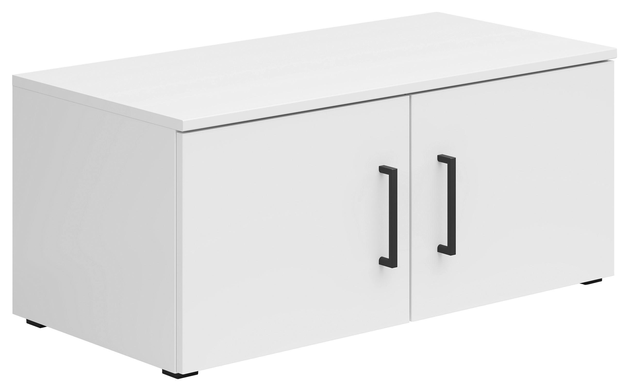 Aufsatzschrank Multistauraum Weiß - Schwarz/Weiß, MODERN, Holzwerkstoff/Kunststoff (80/35/40cm) - Mömax