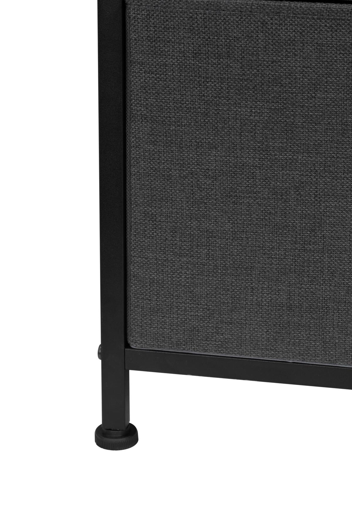 KOMODA KOS - ciemnoszary/czarny, Modern, materiał drewnopochodny/metal (96/104/30cm) - PBJ