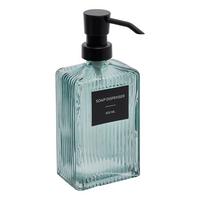 Dozator săpun Sally cca. 400 ml - albastru/transparent, Basics, sticlă (8,1/5,8/19,7cm)