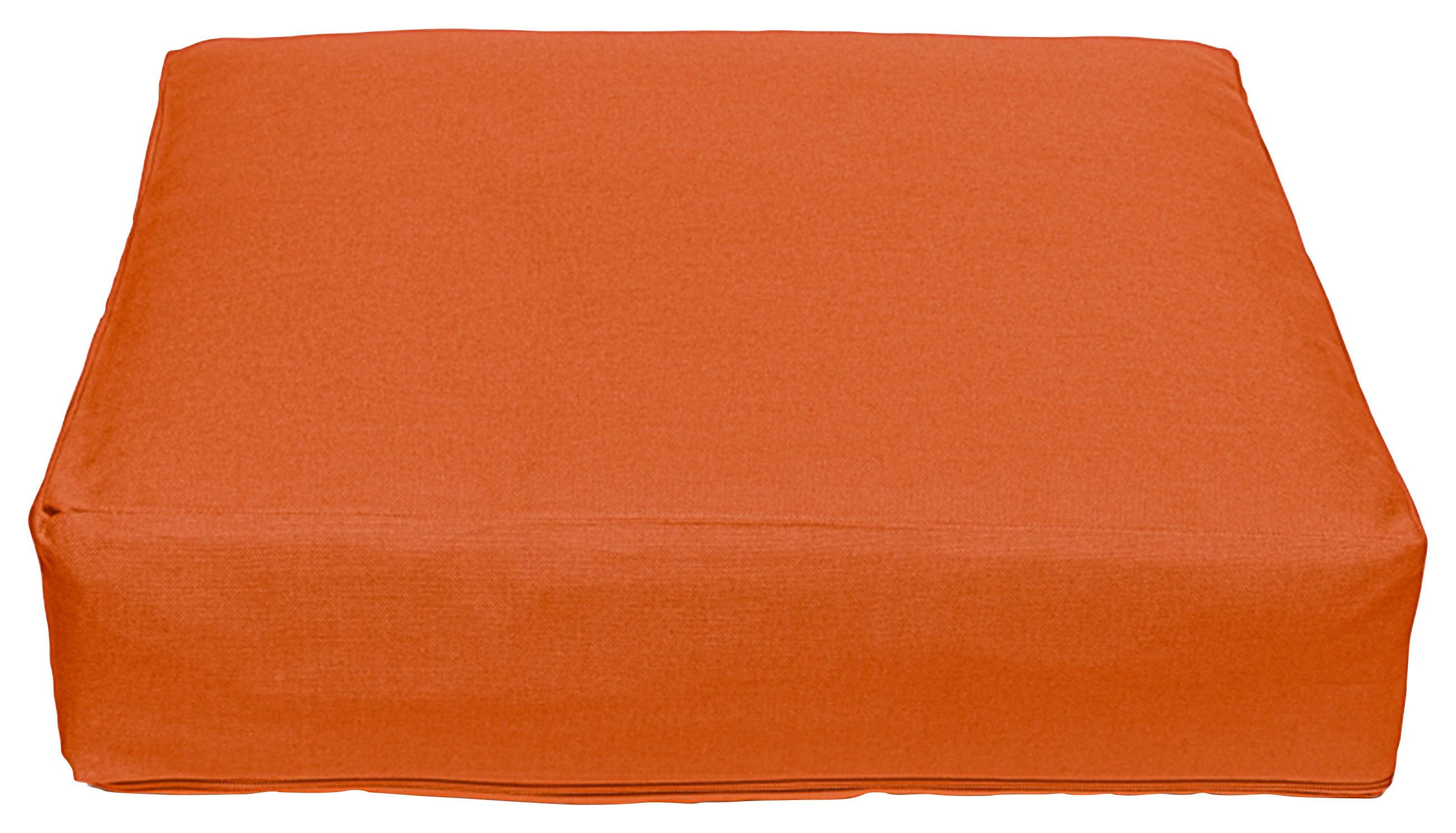 Boxkissen Lars in Terra cotta ca. 40x40x8cm - Terracotta, KONVENTIONELL, Textil (40/40/8cm) - Mary's