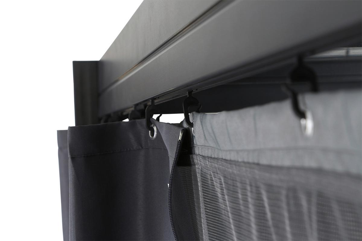Mückennetz Florenz Grau mit Reißverschluss - Grau, Basics, Kunststoff (216/300cm) - Gardenson