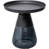 Beistelltisch Bottiglia Schwarz/Blaugrau - Blaugrau/Schwarz, MODERN, Glas/Metall (50/52/50cm) - Kare-Design