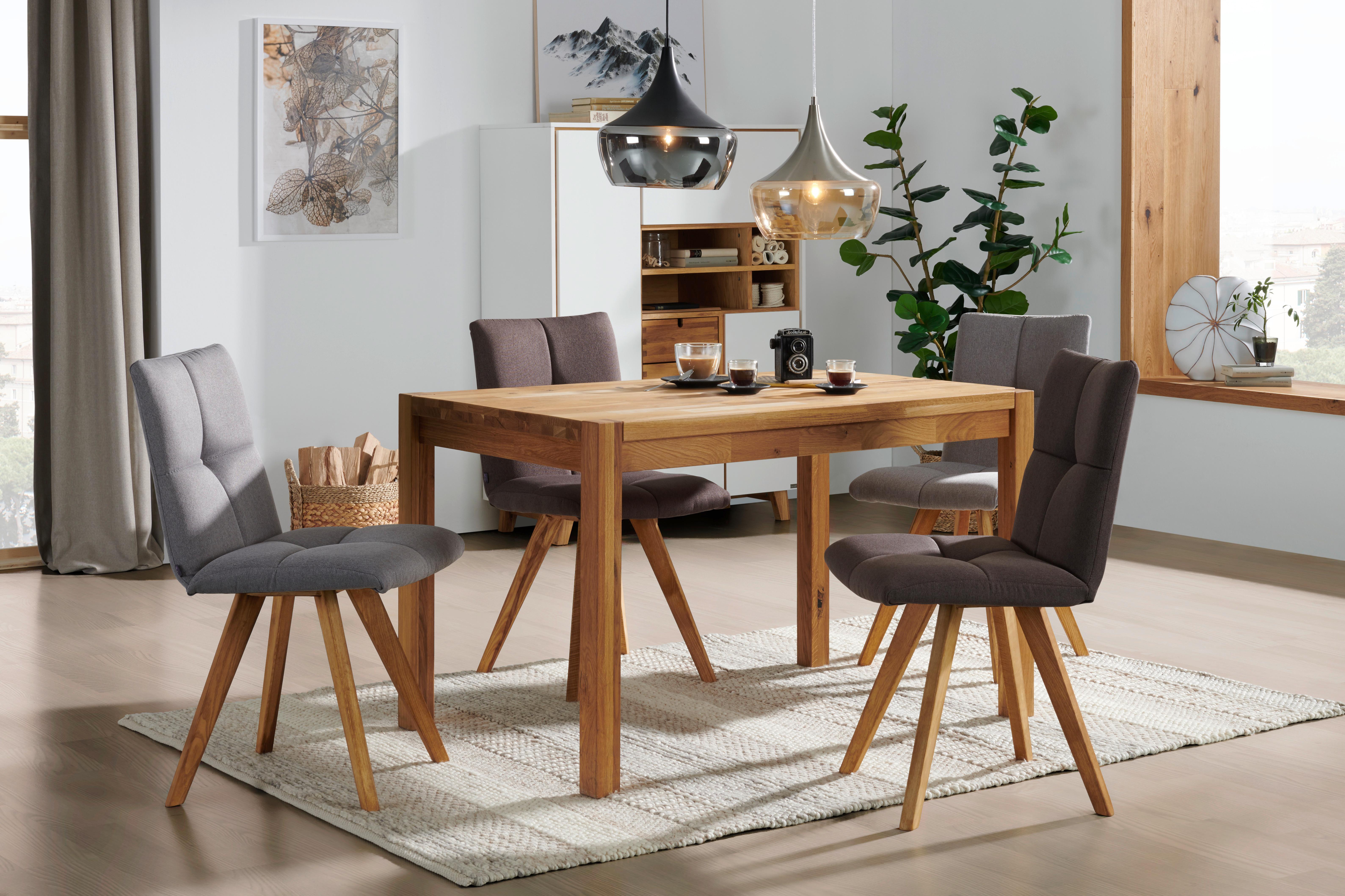 STÓŁ DO JADALNI TINA - kolor dębowy, Konventionell, drewno (120/80/75cm) - home24