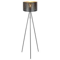 Stehleuchte Tunno max. 40 Watt - Goldfarben/Schwarz, Design, Kunststoff/Metall (69/153cm) - Globo