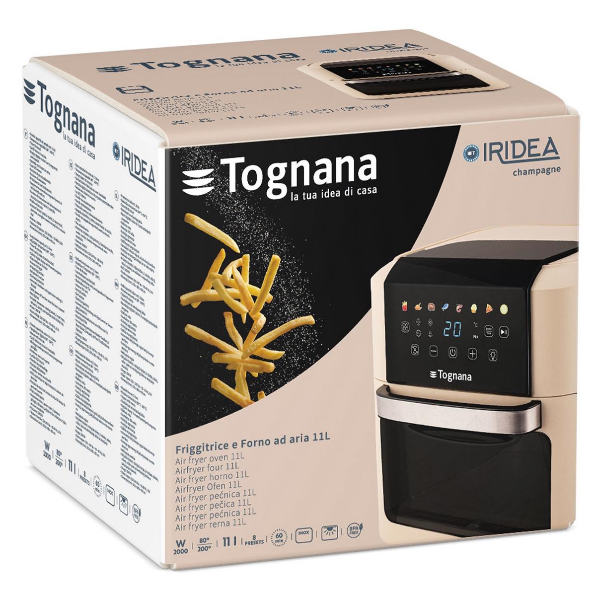 Forrólevegős Sütő Iridea - Pezsgő/fekete, Üveg/fém (41/44/37cm) - Tognana