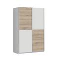 Schwebetürenschrank Weiß/Bianco Eiche - Eichefarben/Weiß, MODERN, Holz/Holzwerkstoff (120/190,5/62cm) - MODERN LIVING