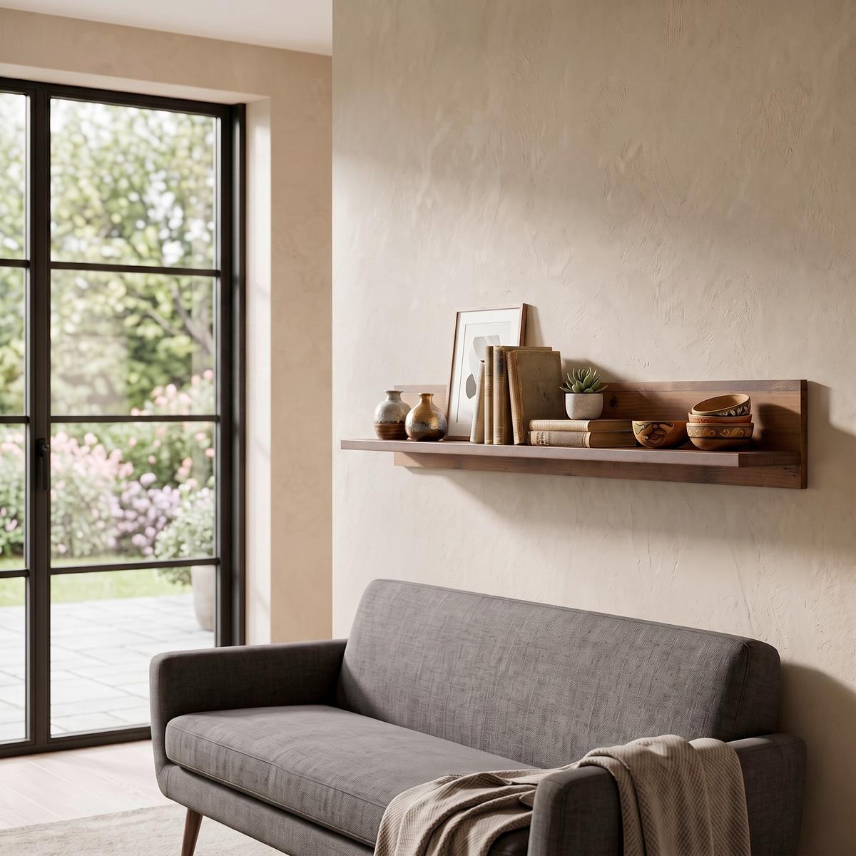 Zidna Polica Ontario - boje hrasta, Trend, drvni materijal (120/18/21,6cm) - Modern Living