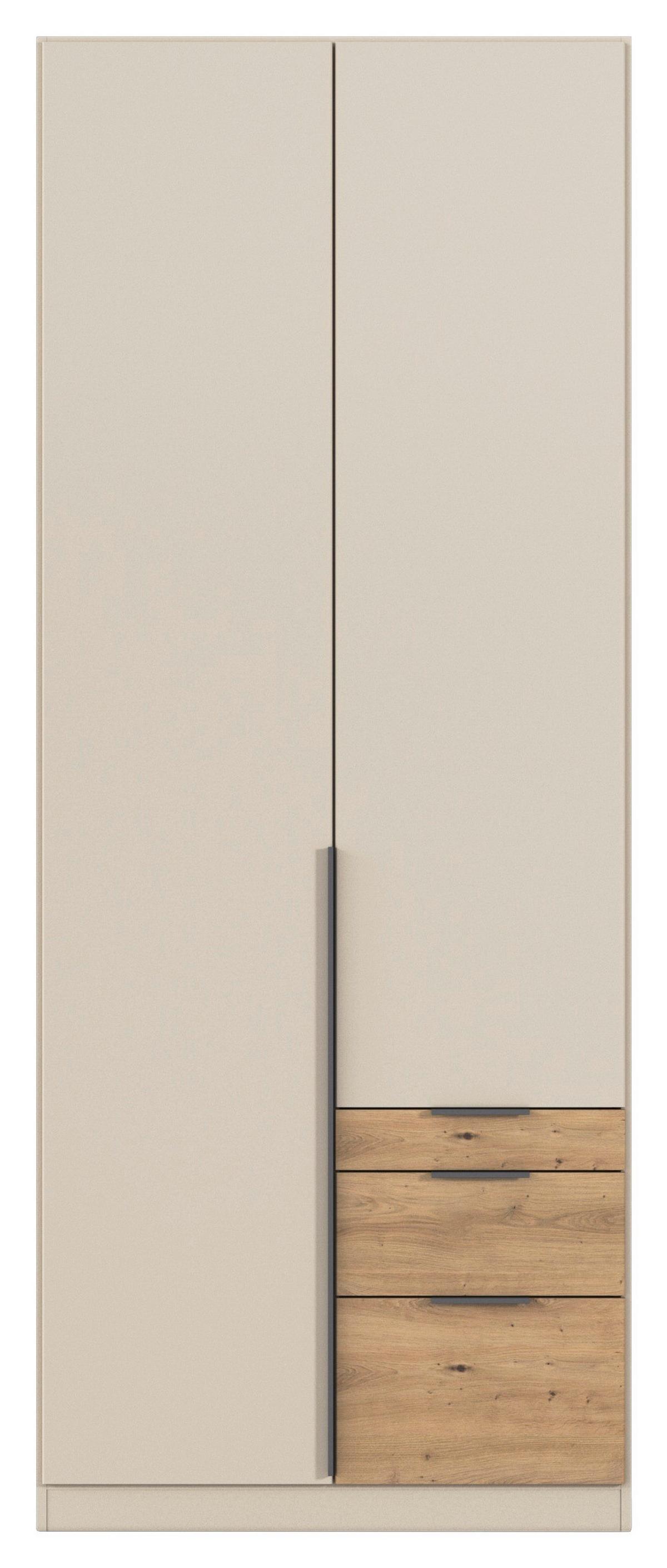 DULAP USI ROTATIVE ALABAMA - culoare lemn stejar/stejar Artisan, Trend, material pe bază de lemn (91/229/54cm) - Modern Living