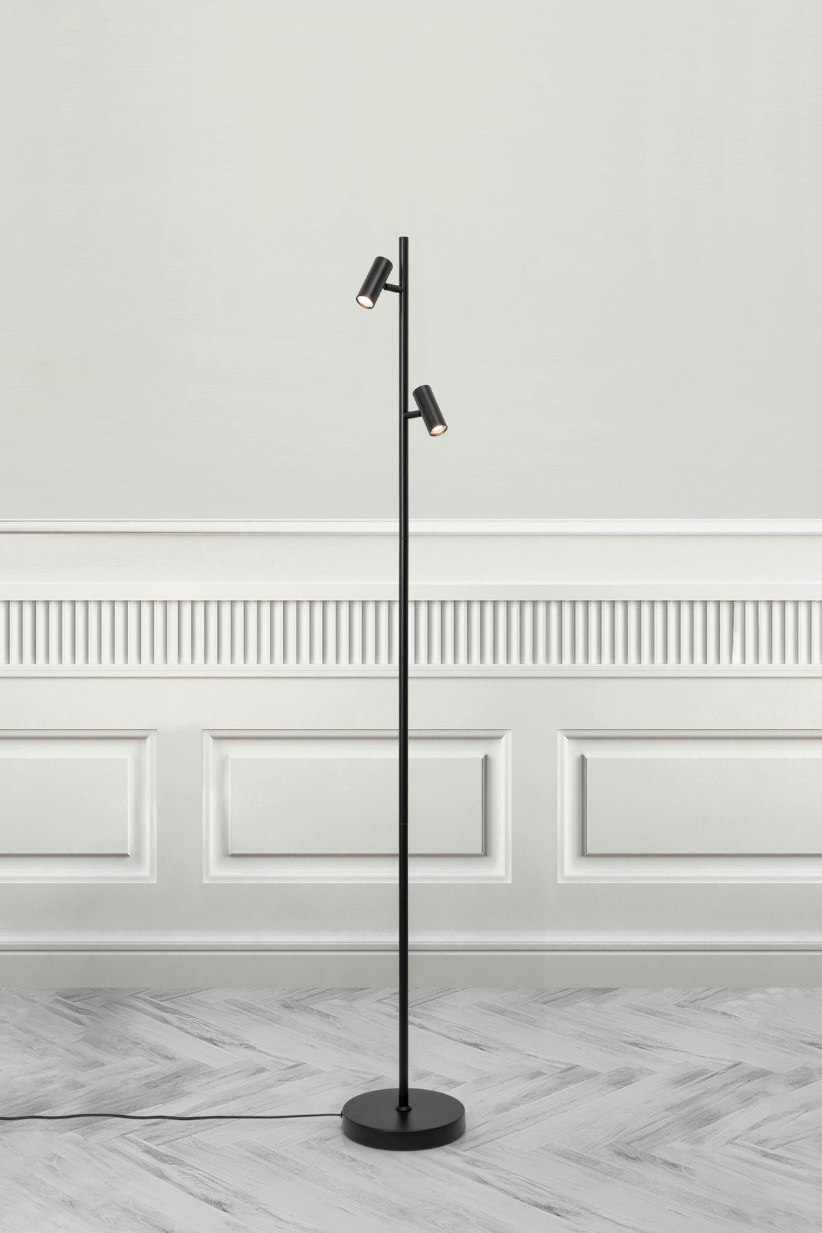 LAMPA STOJĄCA LED 2112254003 OMARI STL SCHWARZ - czarny, Design, metal (141cm) - Nordlux