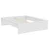 Posteljni Okvir Unit 160 - bela, Konvencionalno, leseni material (160/200cm) - Based