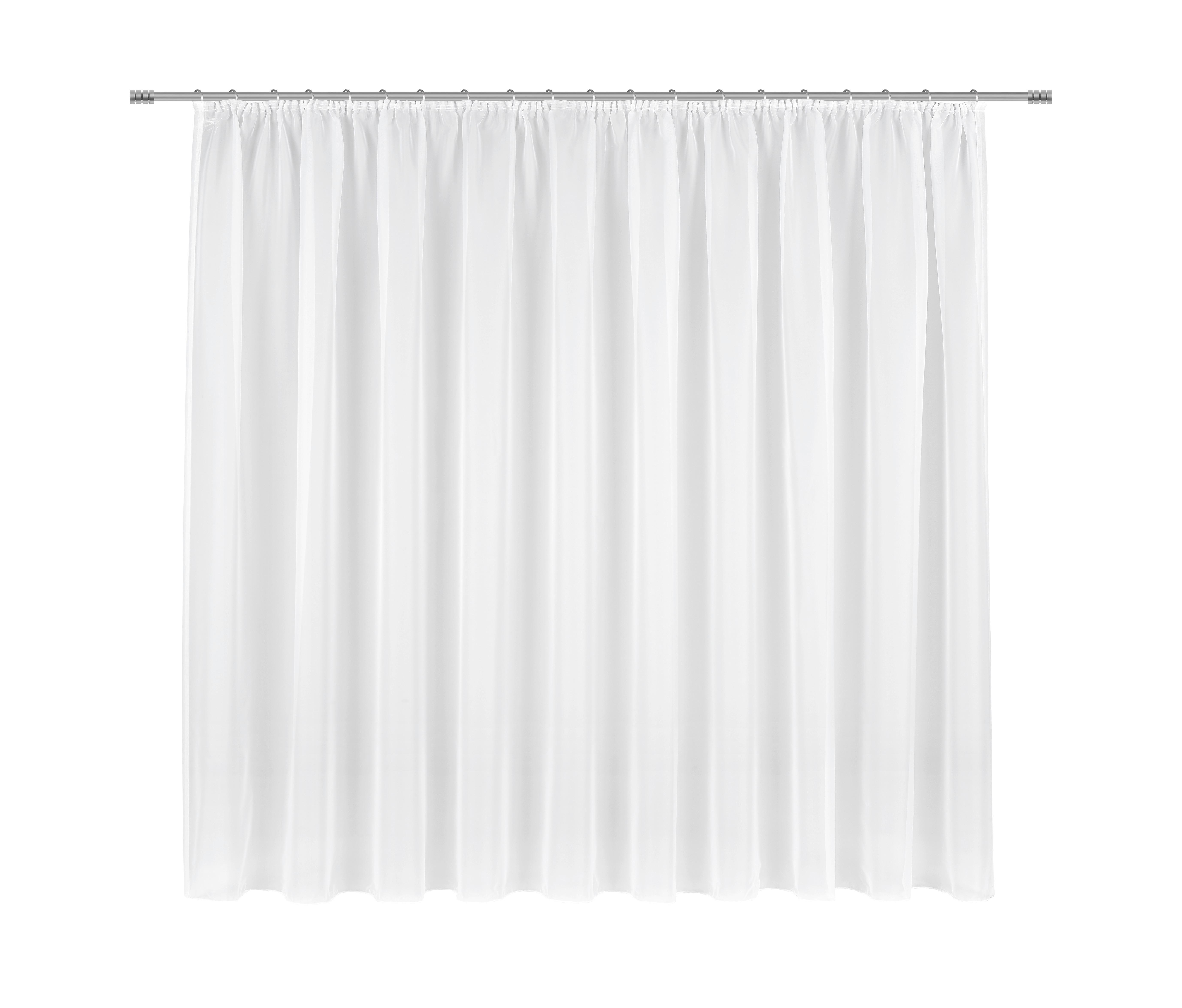 Tagesvorhang Anna Store 1 ca. 300x145cm - Weiss, Konventionell, Textil (300/145cm) - Based
