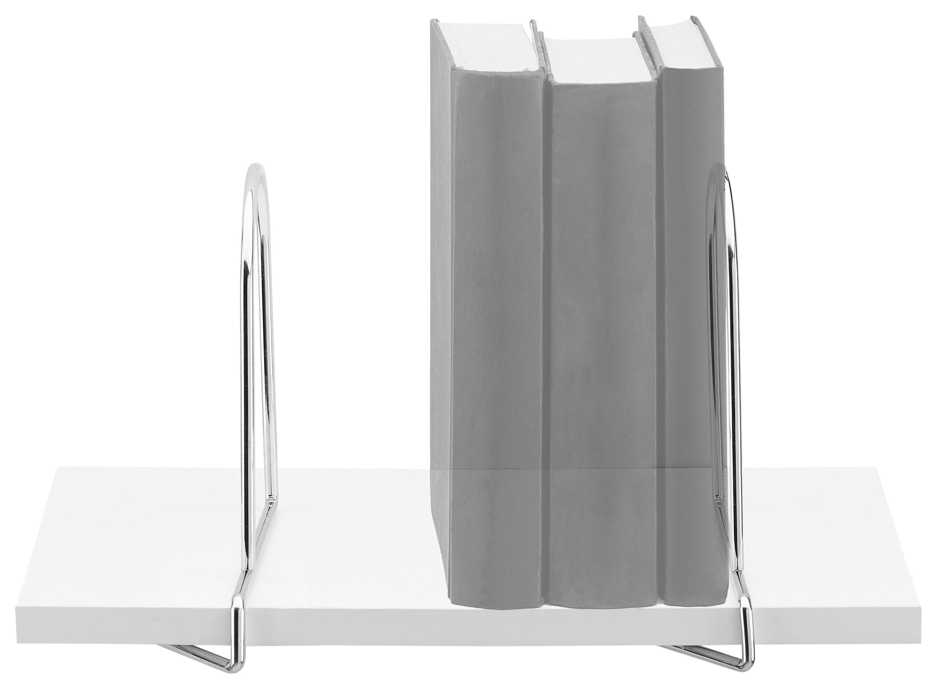 Suport lateral de carte BÜSTÜ - culoare crom, metal (17,5/5,5cm) - Modern Living