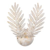 Wandleuchte Felce Avorio Weiß max. 6 Watt - Weiß, Natur, Metall (30/14cm)