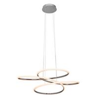 LAMPA WISZĄCA LED BALTIMORE *SBN* - kolor srebrny, Design, tworzywo sztuczne/metal (84,5/150cm) - Novel