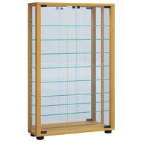 Vitrine Lumo ca. 59x91x18 cm Buche - Buchefarben/Schwarz, MODERN, Glas/Holzwerkstoff (59/91,3/18cm) - MID.YOU