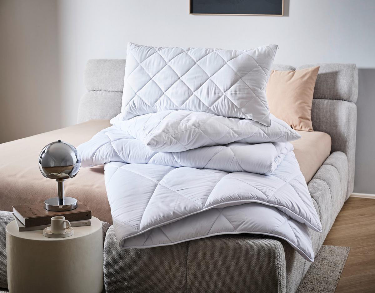 KOŁDRA CAŁOROCZNA OVIEDO - biały, Basics, tkanina (135/200cm) - Sleeptex