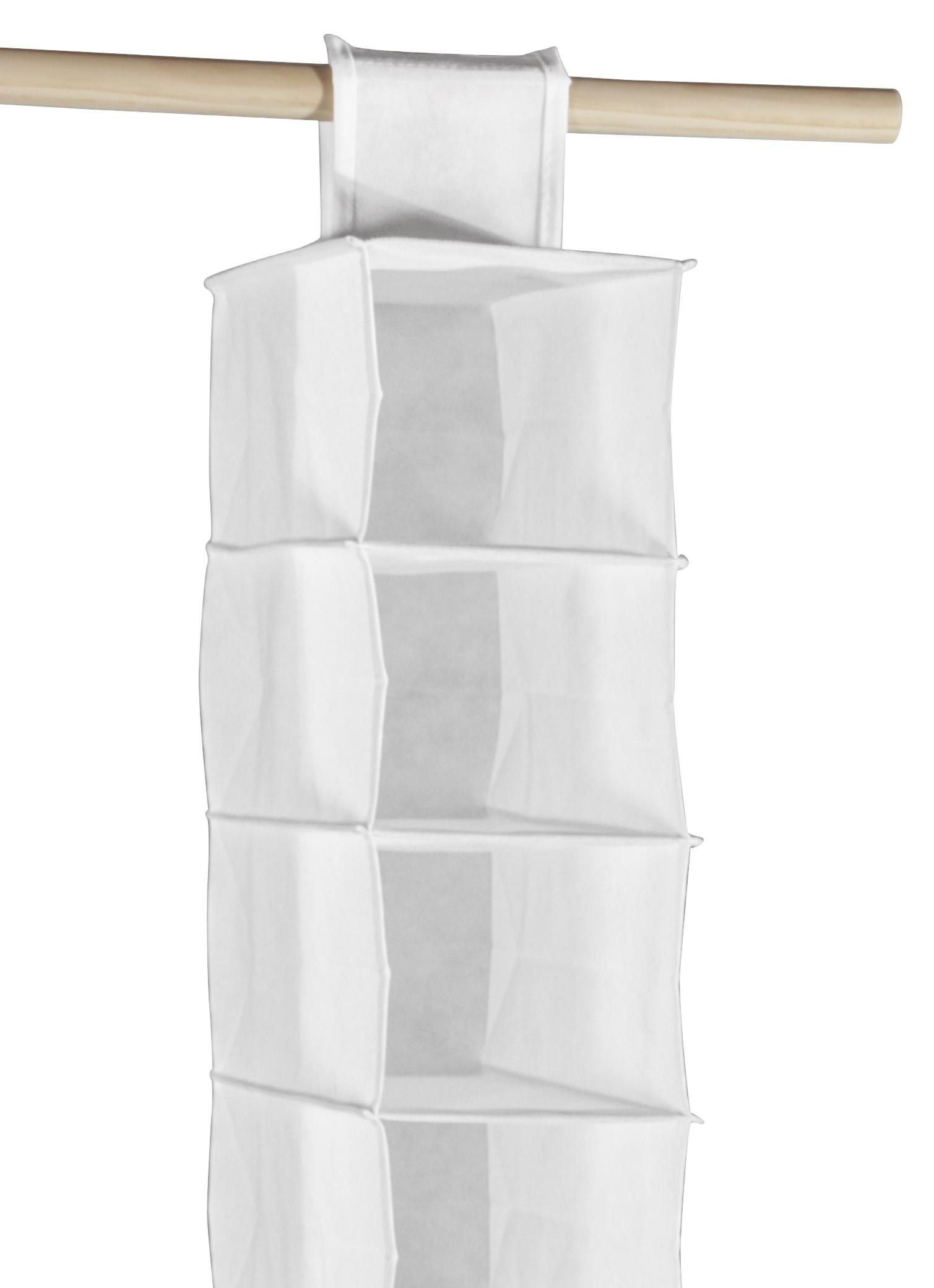 Viseči Shranjevalnik Cliff 1, Bela, 10 Predelkov - bela, Moderno, tekstil (15,5cm) - Modern Living