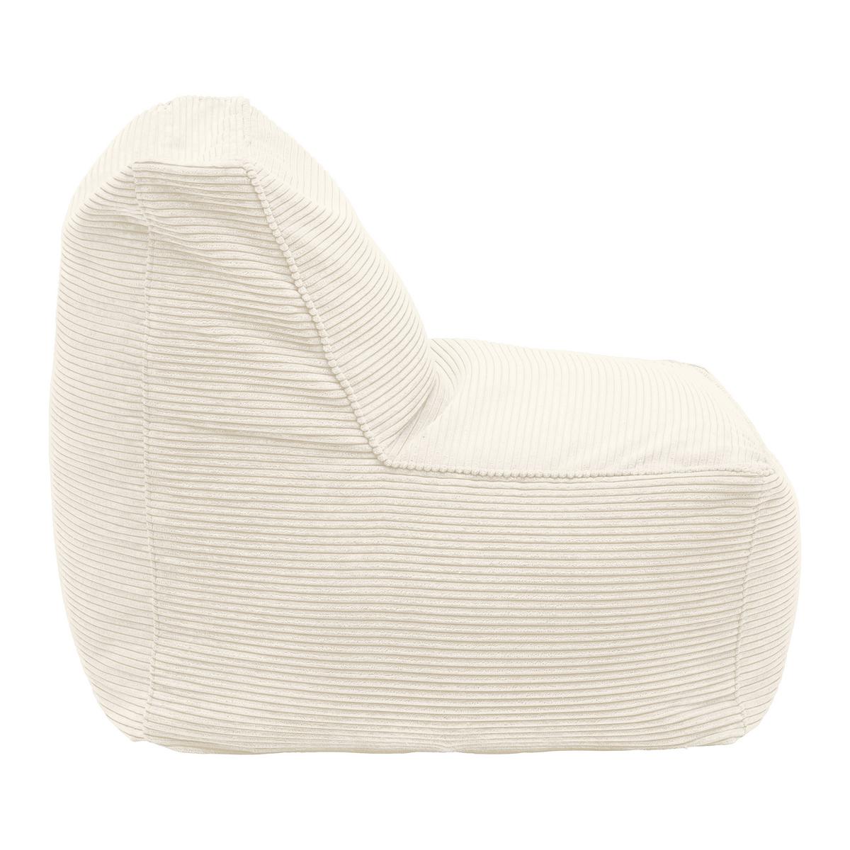 Sitzsack Caroline Weiß - Weiß, MODERN, Textil (75/84/88cm) - Mömax