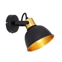 Srahler Fillo in Schwarz/Gold max. 25 Watt - Goldfarben/Schwarz, LIFESTYLE, Metall (13/16/14cm) - Globo