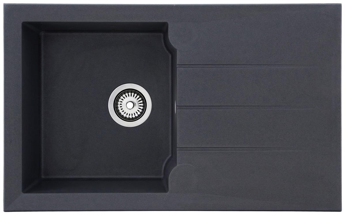 Spüle Alineo ca. 81x21x50 cm Dunkelgrau - Dunkelgrau, Trend, Stein (81/21/50cm) - Respekta