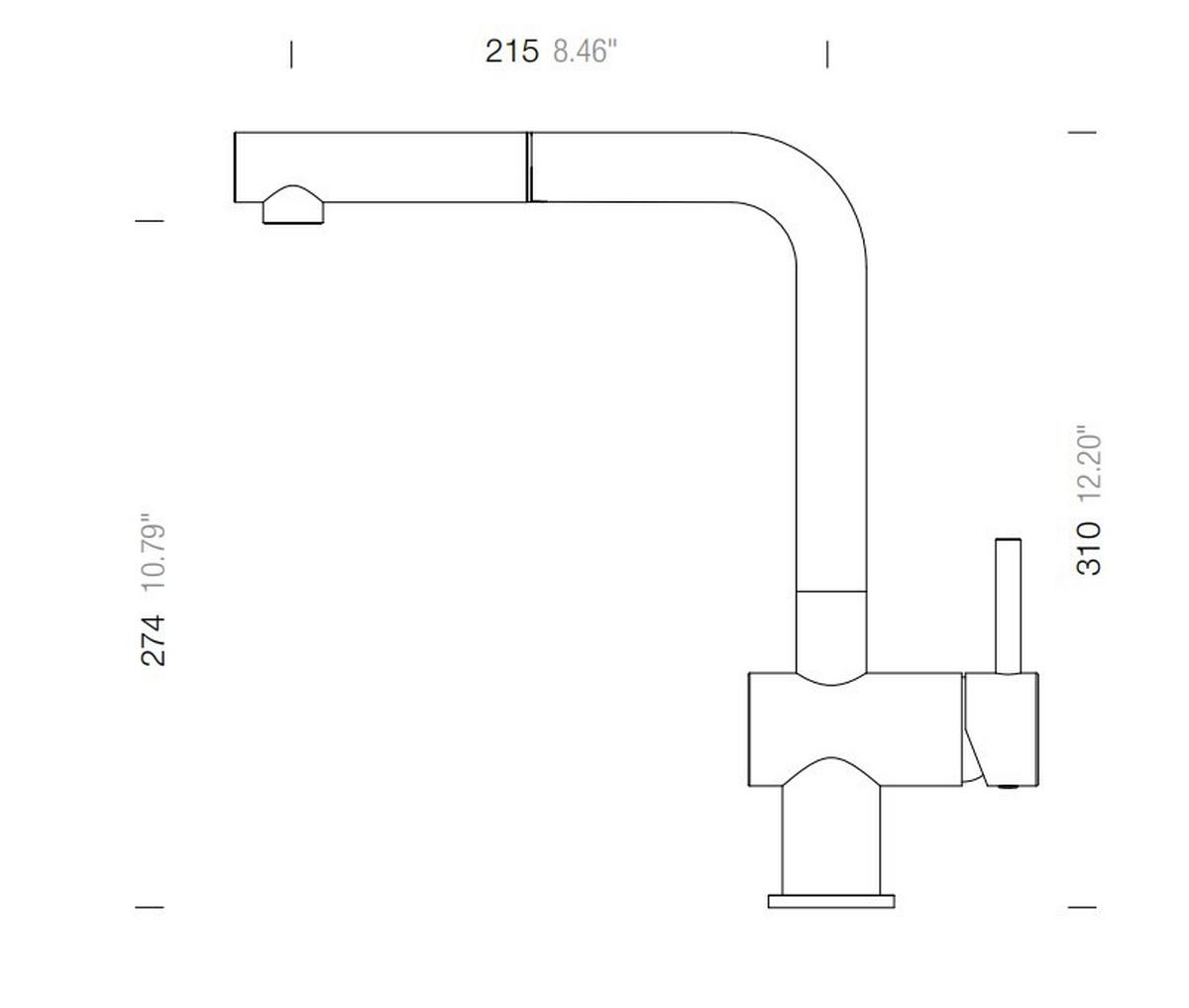 Küchenarmatur 540120EDO - Edelstahlfarben, MODERN, Metall (31cm) - Schock